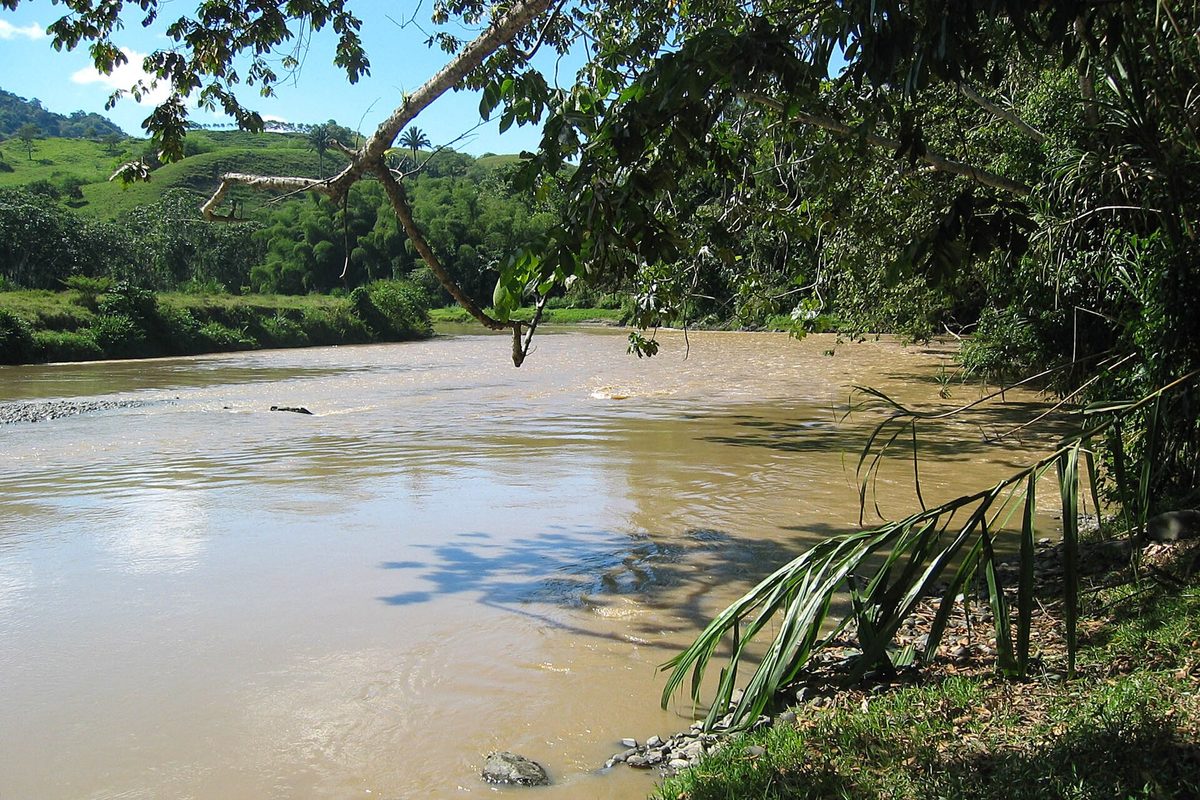 Balsaje en el río La Vieja